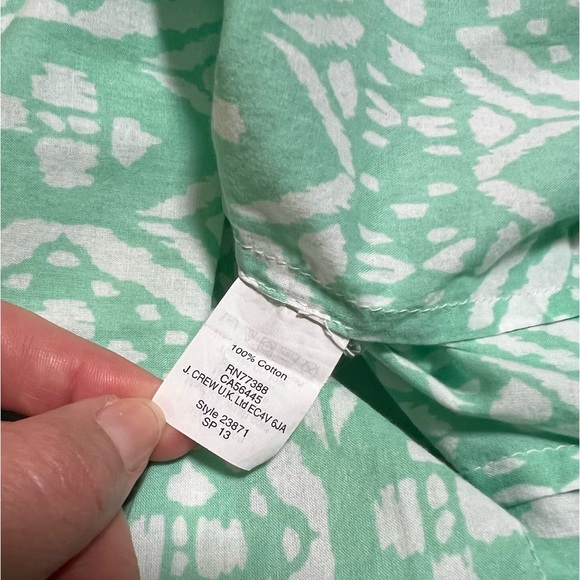 The Perfect Shirt by J. Crew in Mint Ikat - Picture 5 of 5